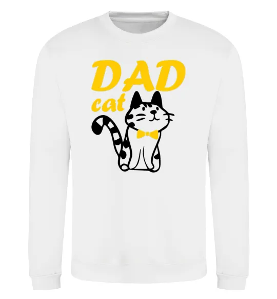 Свитшот Dad cat Белый фото