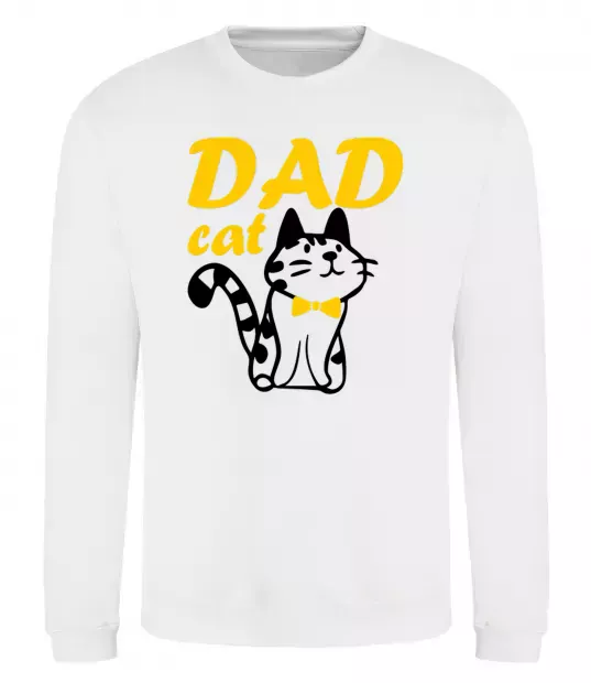 Свитшот Dad cat Белый фото