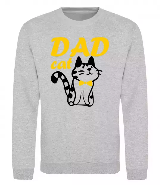 Свитшот Dad cat Серый меланж фото