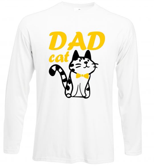 Лонгслів Dad cat Білий фото