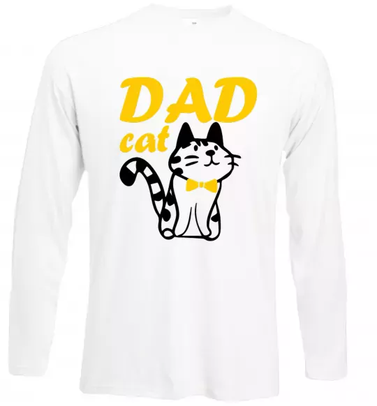 Лонгслів Dad cat Білий фото