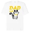 Футболка Оверсайз Dad cat Білий фото