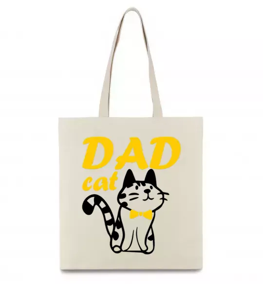 Еко-сумка Dad cat Бежевий фото