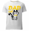 Чоловіча преміум футболка Dad cat Білий Чоловіча преміум футболка Dad cat Білий фото
