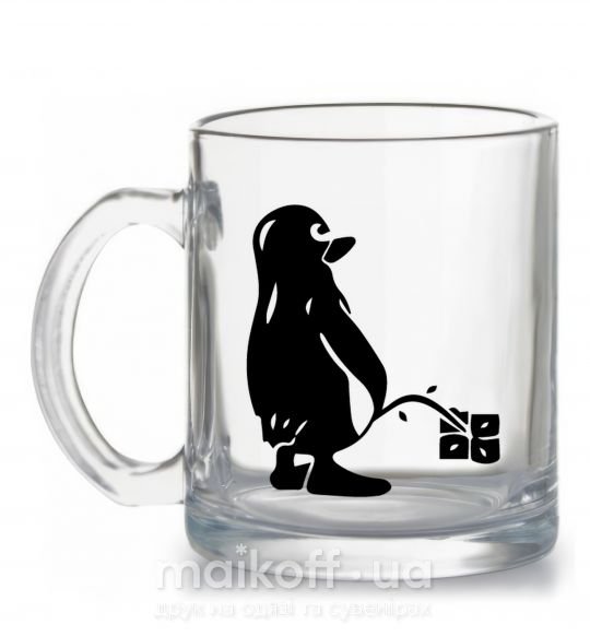 Чашка стеклянная Linux Прозрачный фото