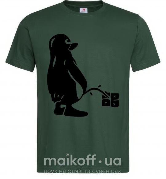 Чоловіча футболка Linux Темно-зелений фото