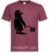 Мужская футболка Linux Бордовый фото