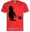 Чоловіча футболка Linux Червоний фото