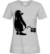 Жіноча футболка Linux Сірий фото