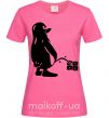 Жіноча футболка Linux Яскраво-рожевий фото