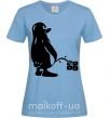 Жіноча футболка Linux Блакитний фото