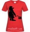 Женская футболка Linux Красный фото