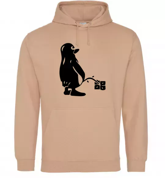 Мужская толстовка (худи) Linux Песочный фото