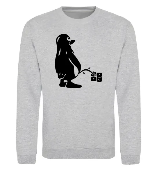Свитшот Linux Серый меланж фото