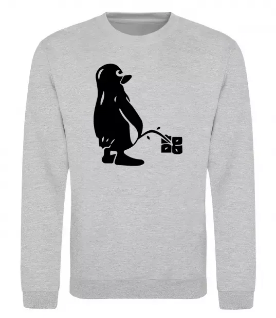 Світшот Linux Сірий меланж фото