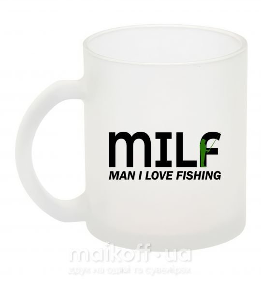 Чашка скляна Man i love fishing Фроузен фото