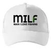 Кепка Man i love fishing Білий фото