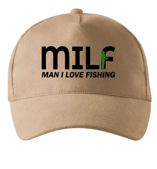 Кепка Man i love fishing Песочный фото
