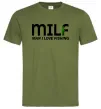 Чоловіча футболка Man i love fishing Оливковий фото