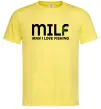 Чоловіча футболка Man i love fishing Лимонний фото