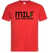 Чоловіча футболка Man i love fishing Червоний фото