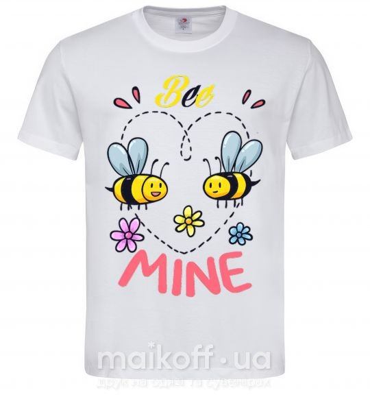 Мужская футболка Bee mine Белый фото