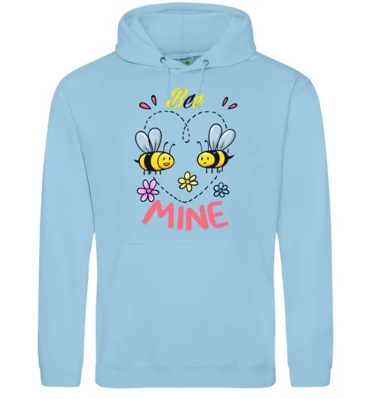 Мужская толстовка (худи) Bee mine Голубой фото