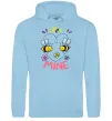 Мужская толстовка (худи) Bee mine Голубой фото