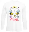 Лонгслив Bee mine Белый фото