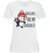 Женская футболка Penguins are my favourite Белый фото