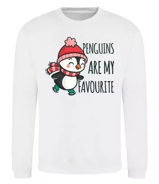 Світшот Penguins are my favourite Білий фото