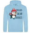 Чоловіча толстовка (худі) Penguins are my favourite Блакитний Чоловіча толстовка (худі) Penguins are my favourite Блакитний фото