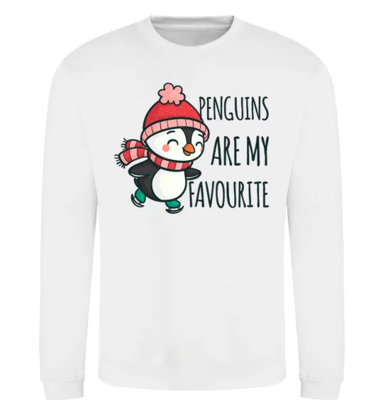 Світшот Penguins are my favourite Білий фото