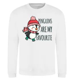 Світшот Penguins are my favourite Білий фото