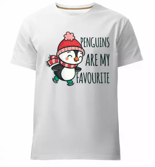Чоловіча преміум футболка Penguins are my favourite Білий фото