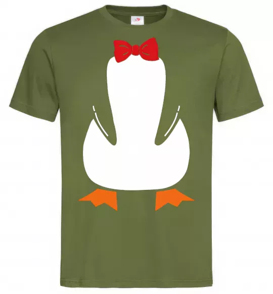 Мужская футболка Penguin suit Оливковый фото