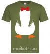 Мужская футболка Penguin suit Оливковый фото
