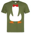 Мужская футболка Penguin suit Оливковый фото