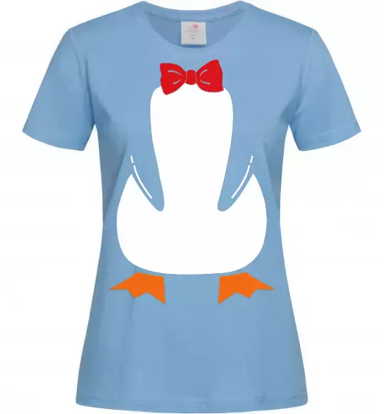Жіноча футболка Penguin suit Блакитний фото