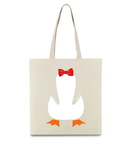 Эко-сумка Penguin suit Бежевый фото