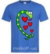 Чоловіча футболка Love snake boy Яскраво-синій фото