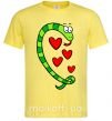 Мужская футболка Love snake boy Лимонный фото