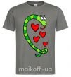 Чоловіча футболка Love snake boy Графіт фото