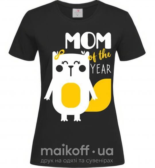 Жіноча футболка Mom of the year Чорний фото