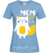 Жіноча футболка Mom of the year Блакитний фото