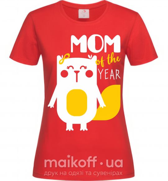 Жіноча футболка Mom of the year Червоний фото