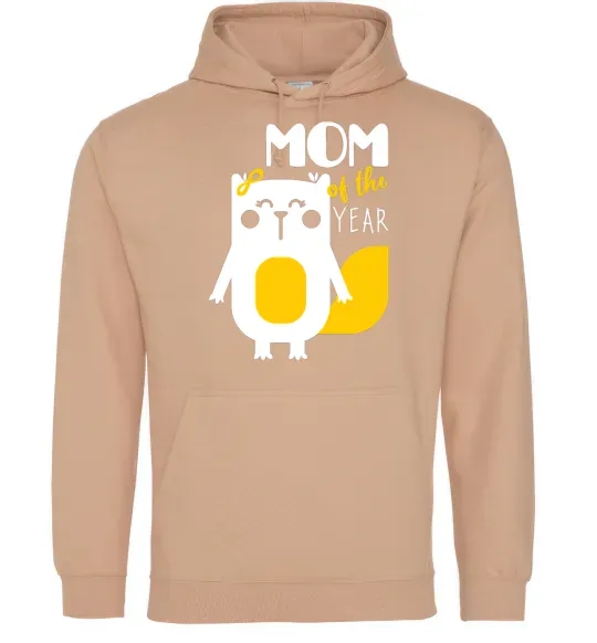 Женская толстовка (худи) Mom of the year Песочный фото