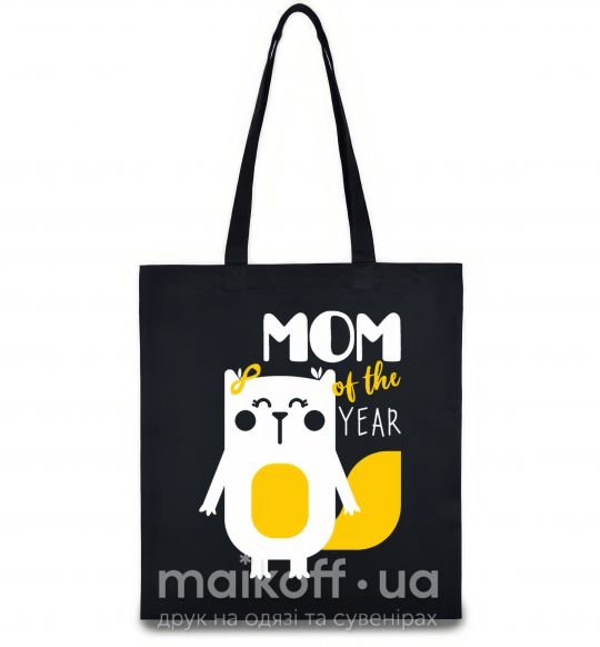 Эко-сумка Mom of the year Черный фото