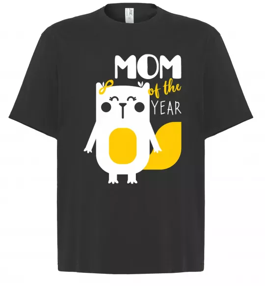 Футболка Оверсайз Mom of the year Черный фото