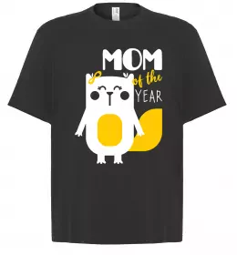 Футболка Оверсайз Mom of the year Черный фото